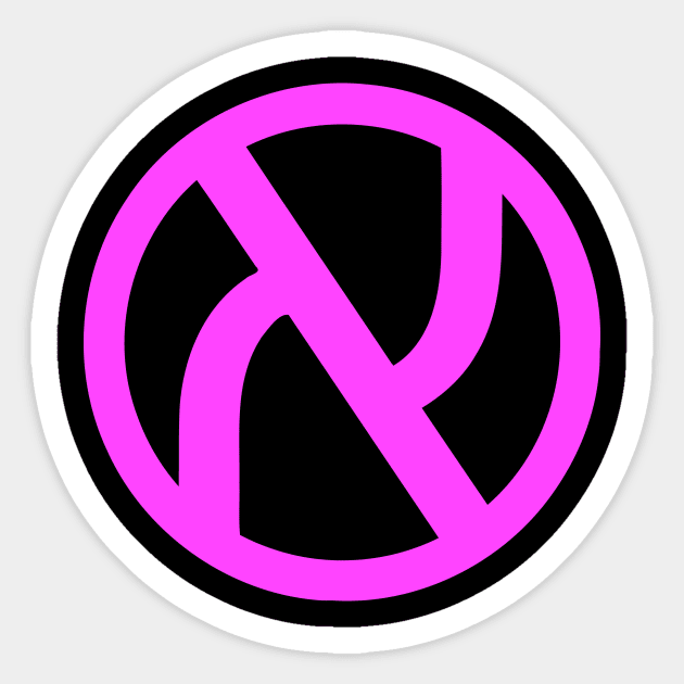 Jewish Anarchist Symbol (Pink) Sticker by dikleyt